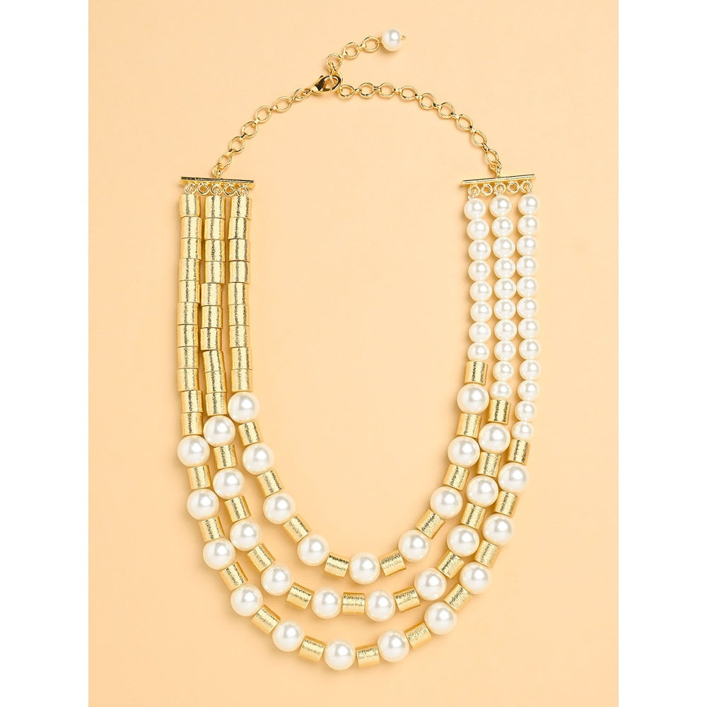Joules By Radhika Pearl Multi String Necklace