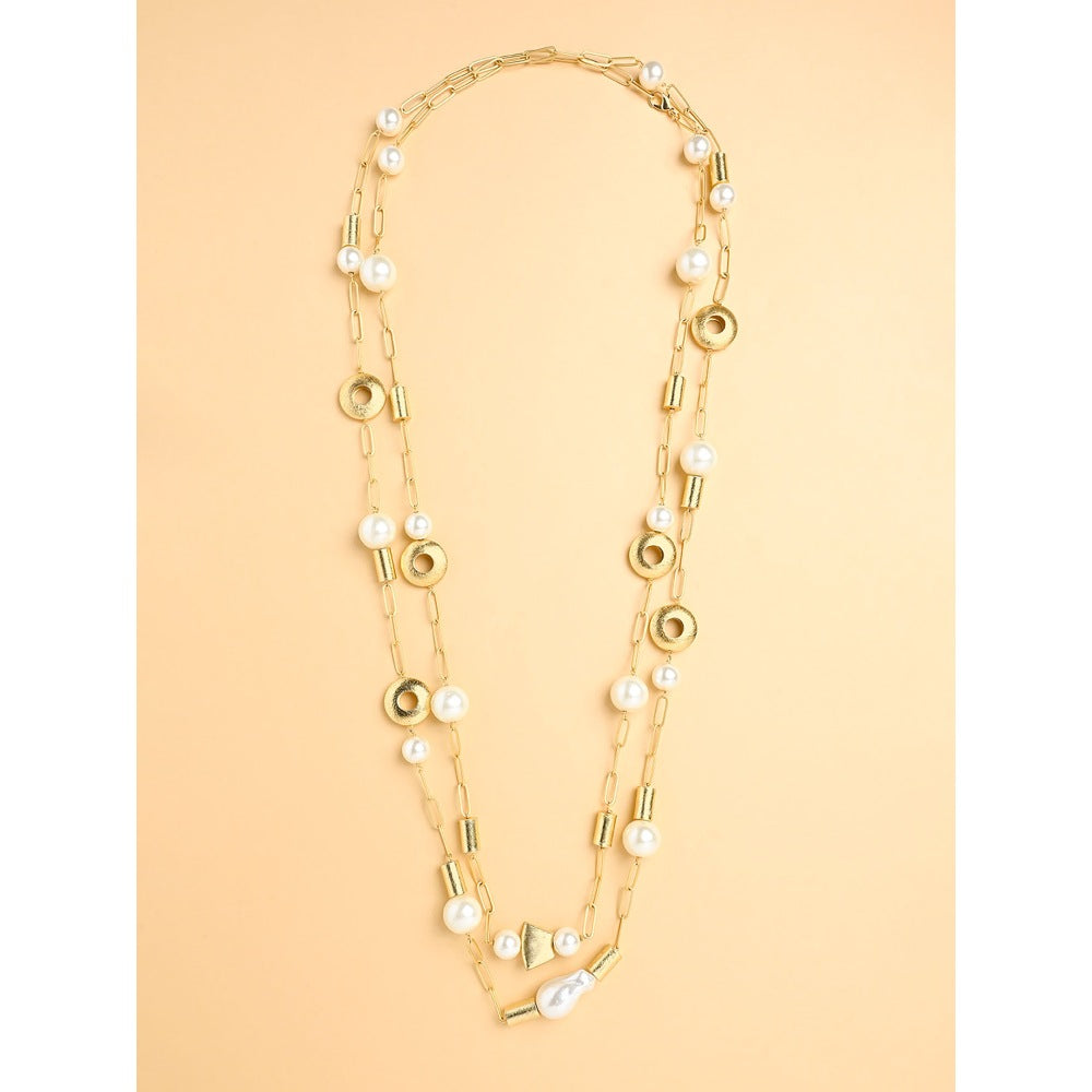 Joules By Radhika Link Chain Pearl Bean Sautoir
