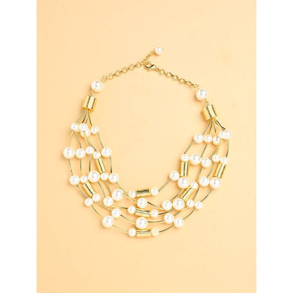 Joules By Radhika Pearl Multi String Choker