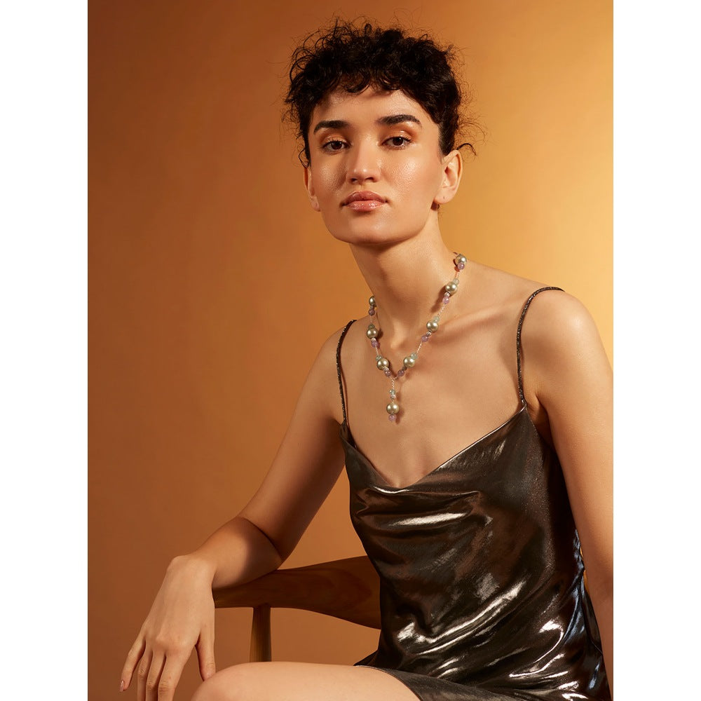 Joules By Radhika Sky Pearl Lariat Necklace