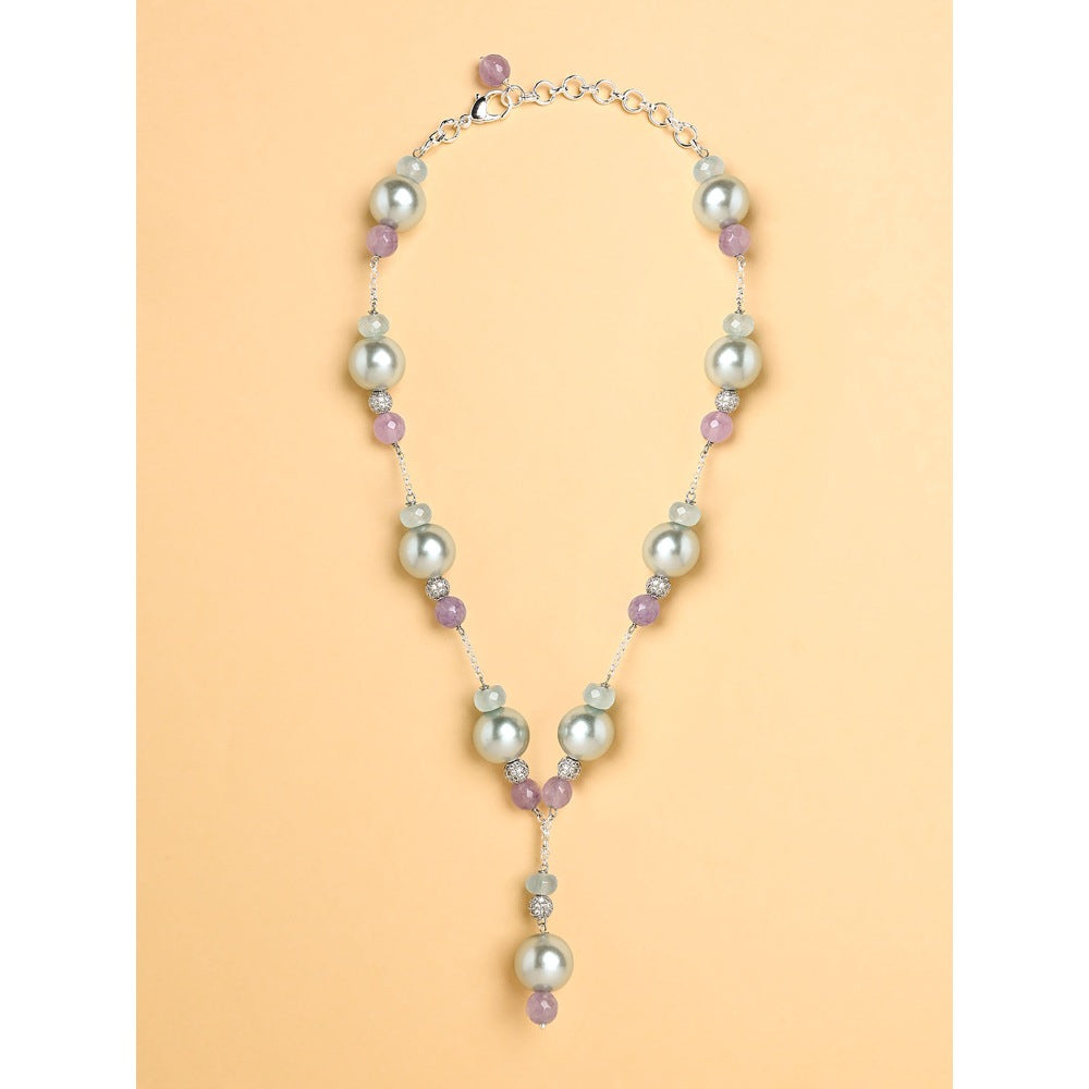 Joules By Radhika Sky Pearl Lariat Necklace