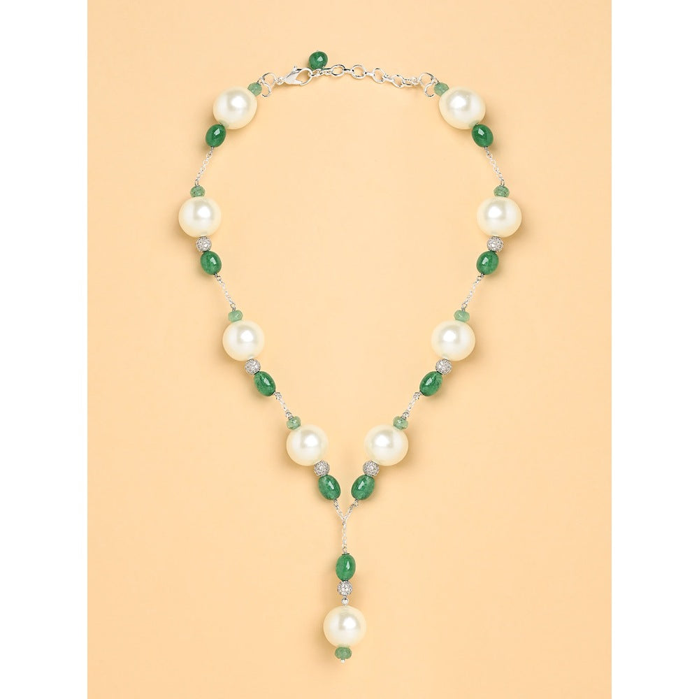 Joules By Radhika Garden Pearl Lariat Necklace