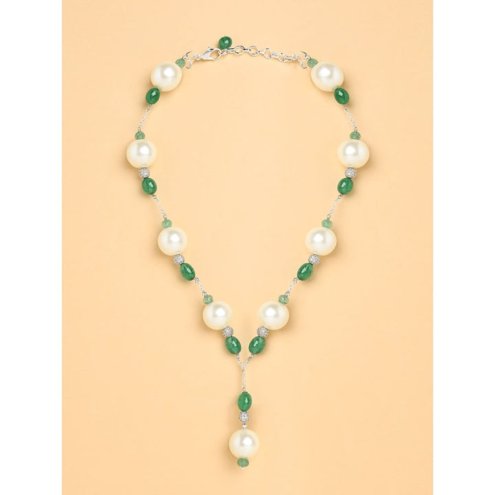 Joules By Radhika Garden Pearl Lariat Necklace