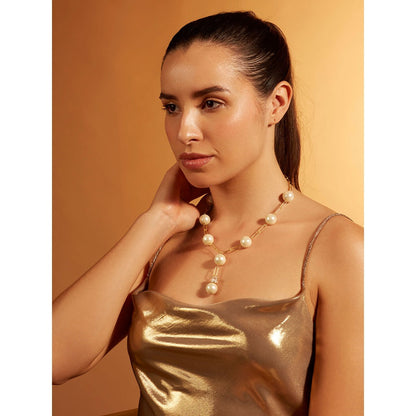 Joules By Radhika Cloud Pearl Lariat Necklace