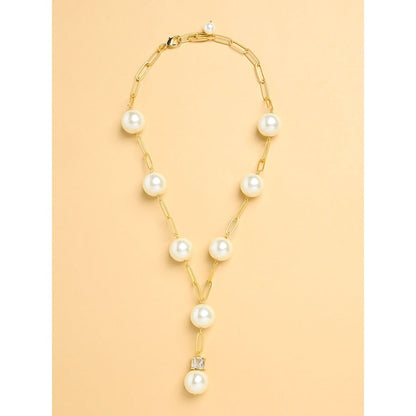 Joules By Radhika Cloud Pearl Lariat Necklace