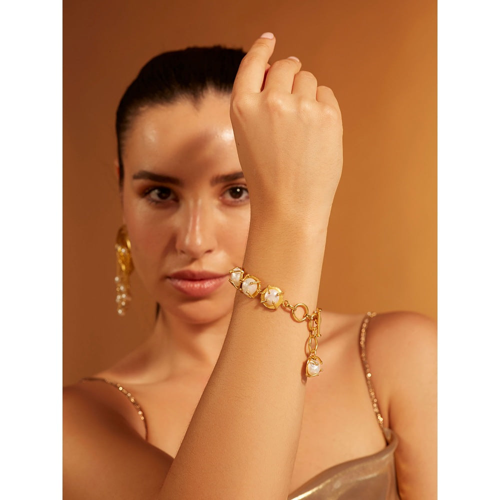 Joules By Radhika Pearl Chain Bracelet