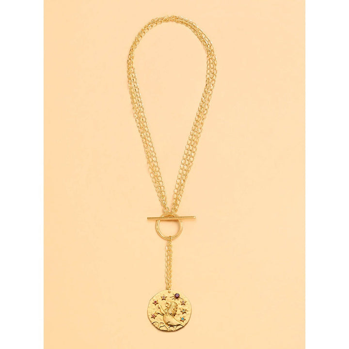 Joules By Radhika Lariat Style LEO Celestial Necklace