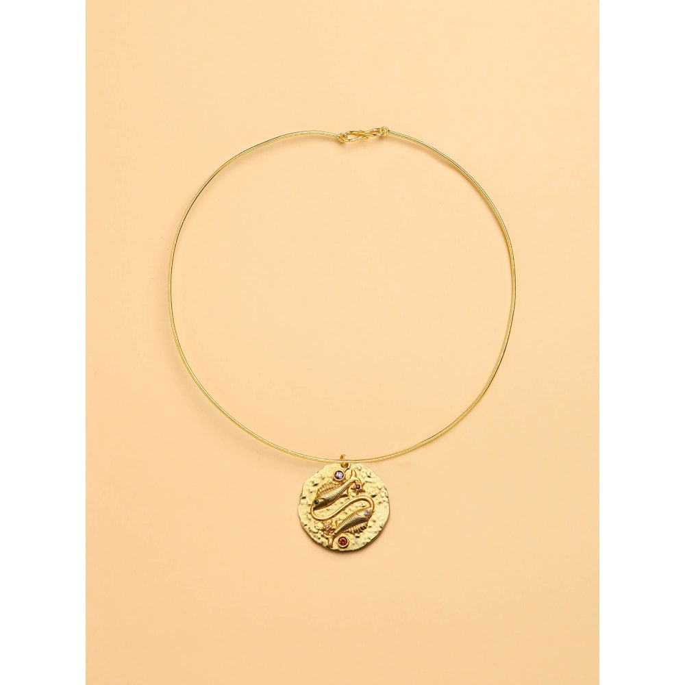Joules By Radhika Torque Style PISCES Celestial Necklace