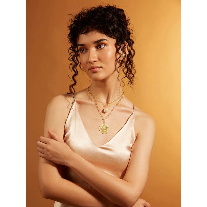 Joules By Radhika Multi Layer ARIES Celestial Necklace