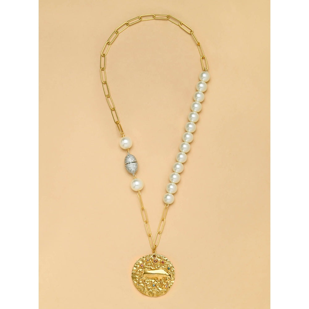 Joules By Radhika Pearl TAURUS Celestial Necklace