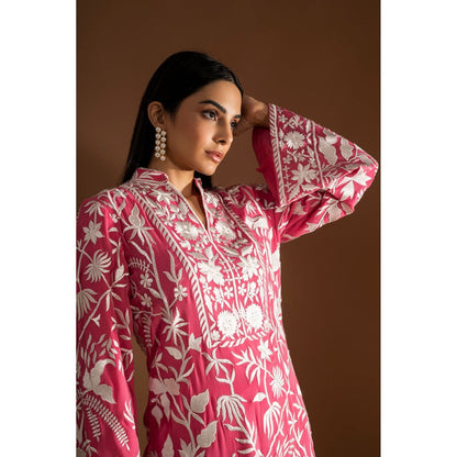 JUHI NANDA Two Piece Co-Ord-Pink (Set of 2)