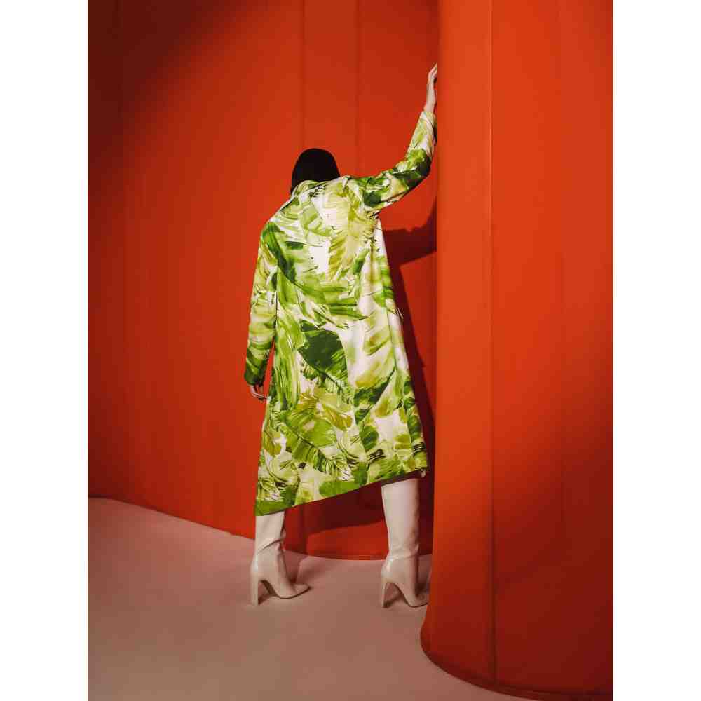 JULY ISSUE Green Ava Trench Jacket & Short Dress (Set of 2)