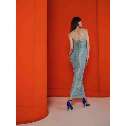 JULY ISSUE Silver Callie Long Dress