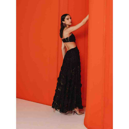 JULY ISSUE Black Ella Cut Out Long Dress