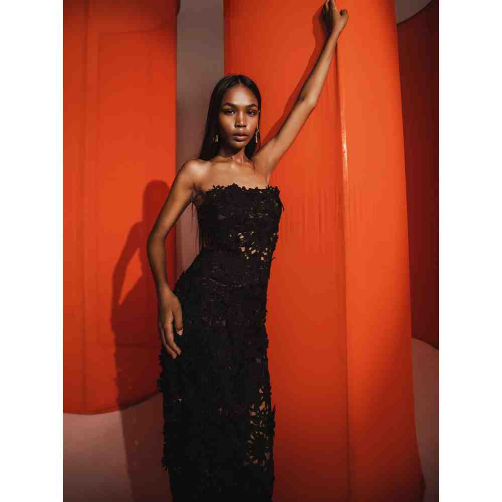 JULY ISSUE Black Ella Long Dress