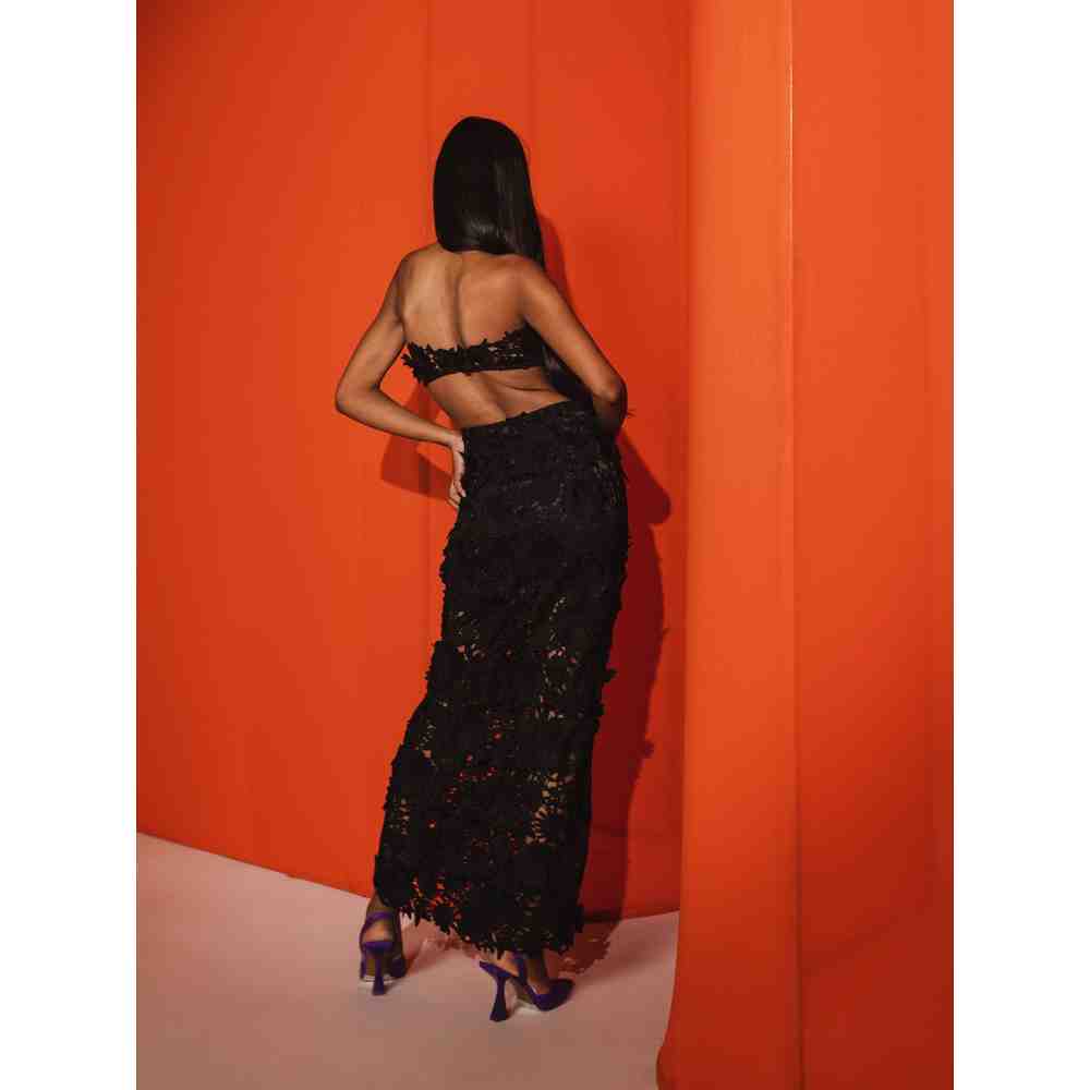 JULY ISSUE Black Ella Long Dress