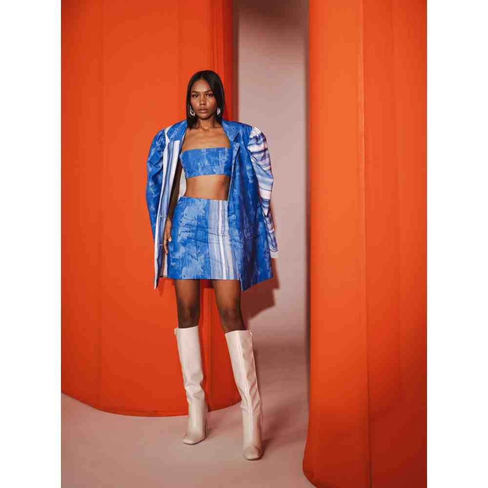 JULY ISSUE Blue Nila Matching Co-ord (Set of 3)