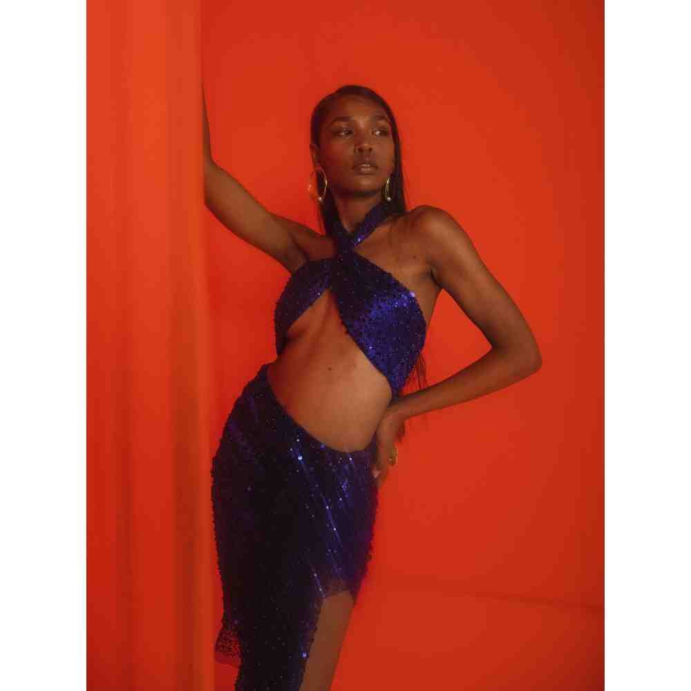 JULY ISSUE Blue Nila Matching Co-ord (Set of 2)