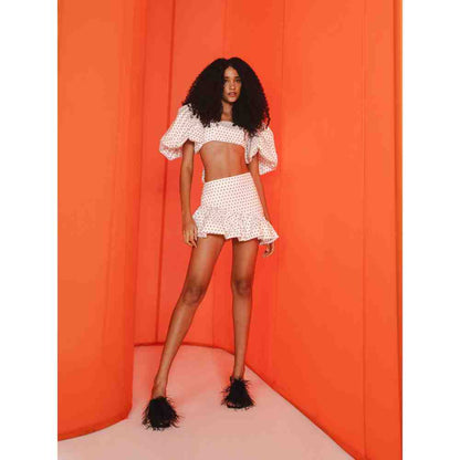 JULY ISSUE White Pol Matching Co-ord (Set of 2)