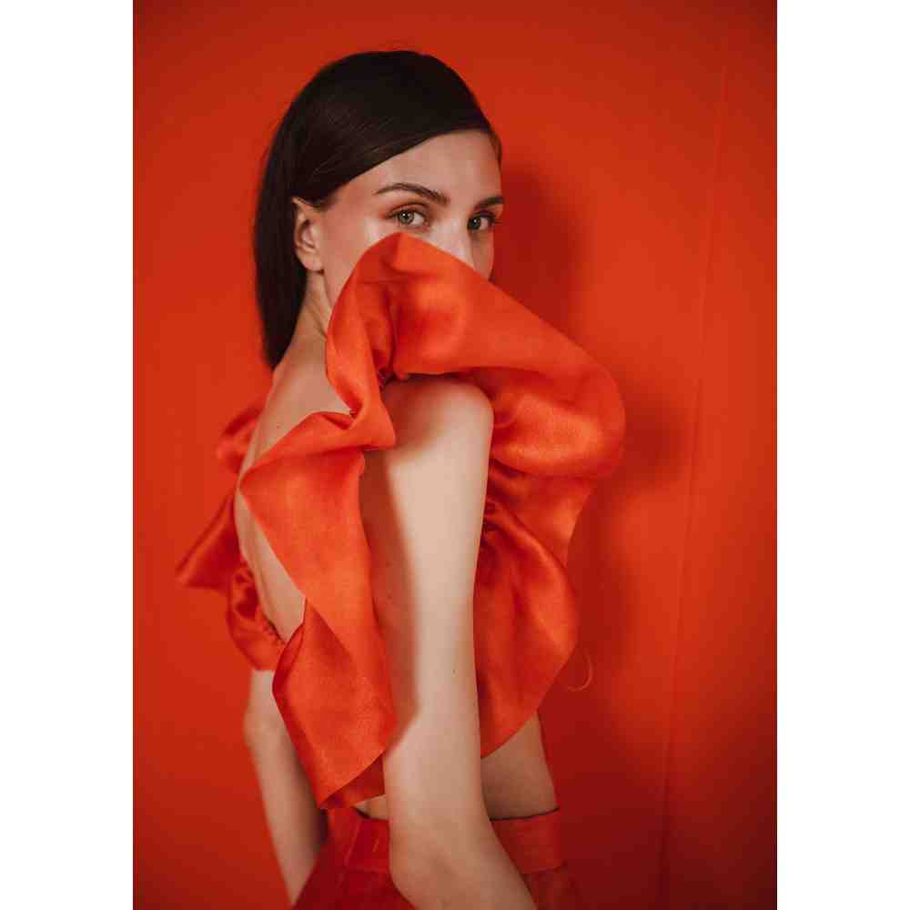 JULY ISSUE Orange Rumi Matching Co-ord (Set of 2)