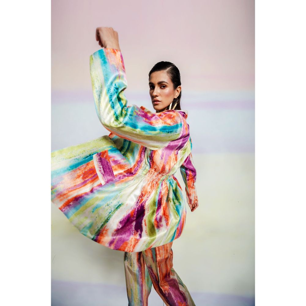 JULY ISSUE Multicolour Xena Co-Ord (Set of 3)