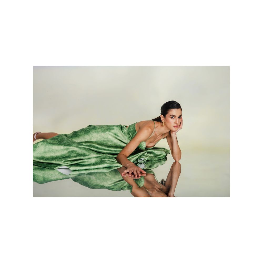 JULY ISSUE Green Tara Dress