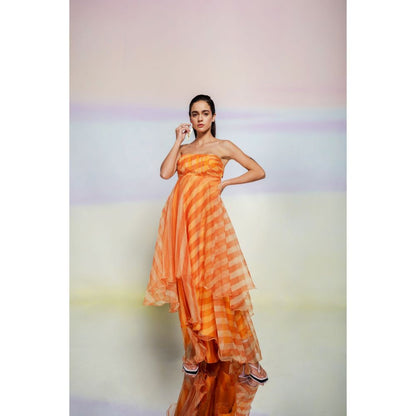 JULY ISSUE Orange Emma Dress