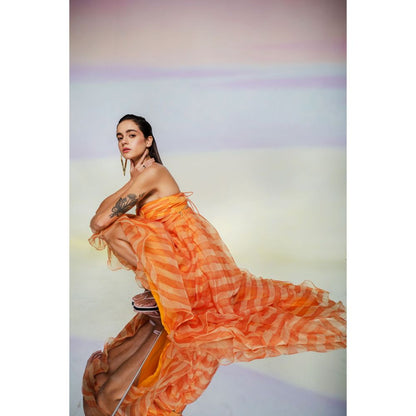 JULY ISSUE Orange Emma Dress