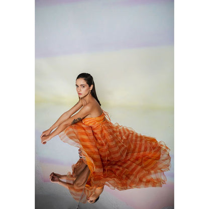 JULY ISSUE Orange Emma Dress