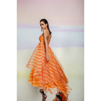 JULY ISSUE Orange Emma Dress