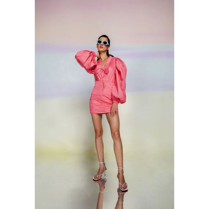 JULY ISSUE Pink Sia Short Dress