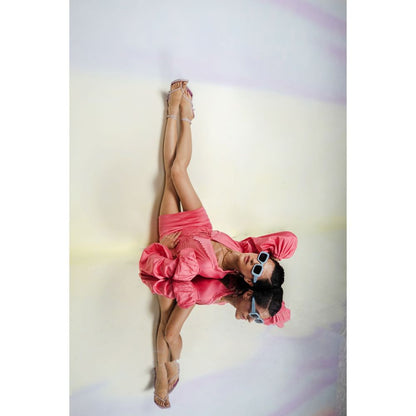 JULY ISSUE Pink Sia Short Dress