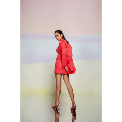 JULY ISSUE Red Suri Co-Ord (Set of 3)