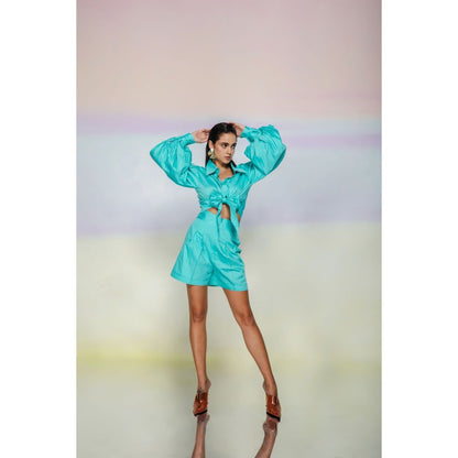 JULY ISSUE Turquoise Holly Co-Ord (Set of 2)