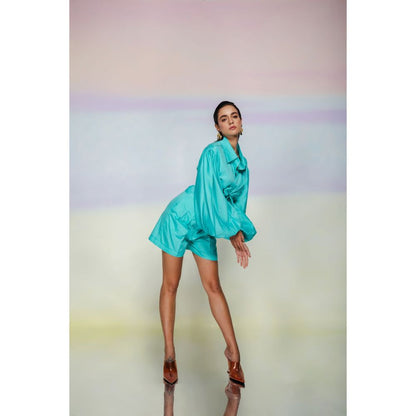 JULY ISSUE Turquoise Holly Co-Ord (Set of 2)