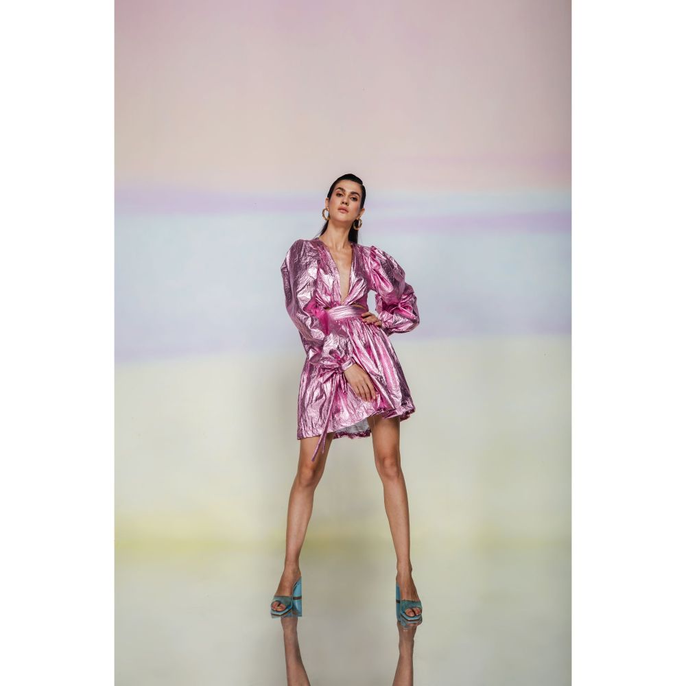 JULY ISSUE Pink Opal Short Dress