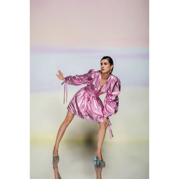 JULY ISSUE Pink Opal Short Dress