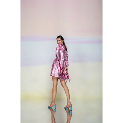 JULY ISSUE Pink Opal Short Dress