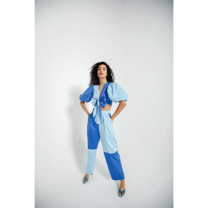 JULY ISSUE Blue Tessa Co-Ord (Set of 2)