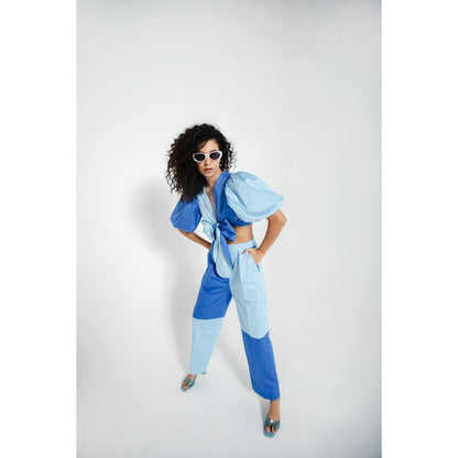 JULY ISSUE Blue Tessa Co-Ord (Set of 2)