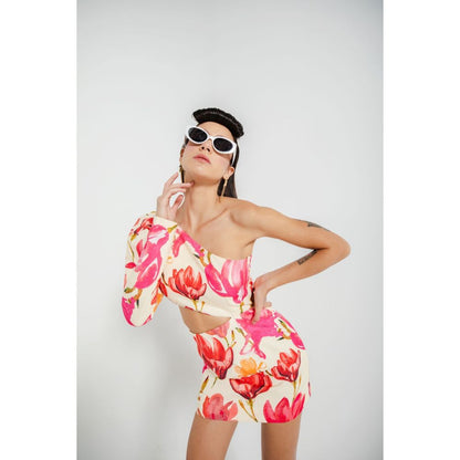 JULY ISSUE Pink Kora Short Dress 01