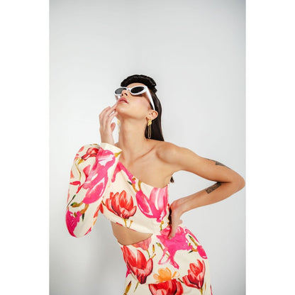 JULY ISSUE Pink Kora Short Dress 01