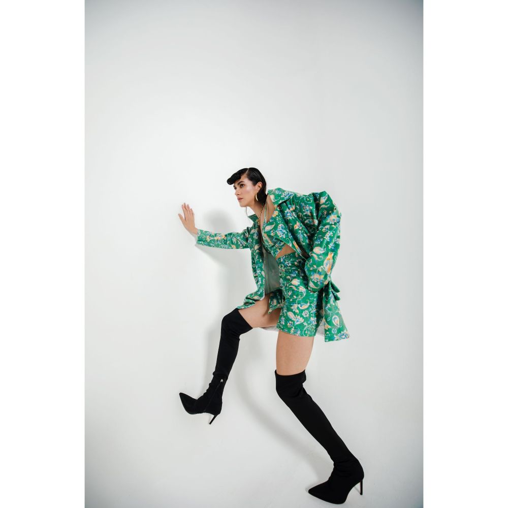 JULY ISSUE Green Ava Co-Ord (Set of 3)