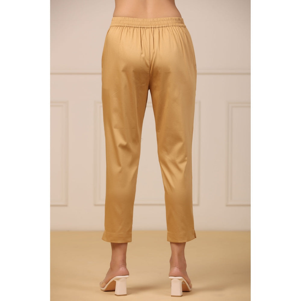 Juniper Womens Beige Solid Straight Slim Pant