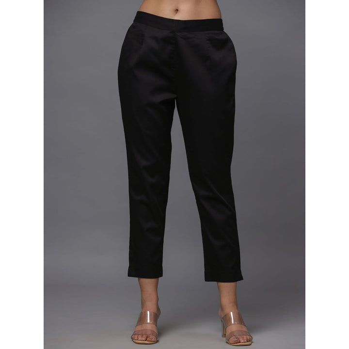 Juniper Womens Black Solid Straight Slim Pant