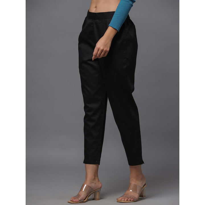 Juniper Womens Black Solid Straight Slim Pant