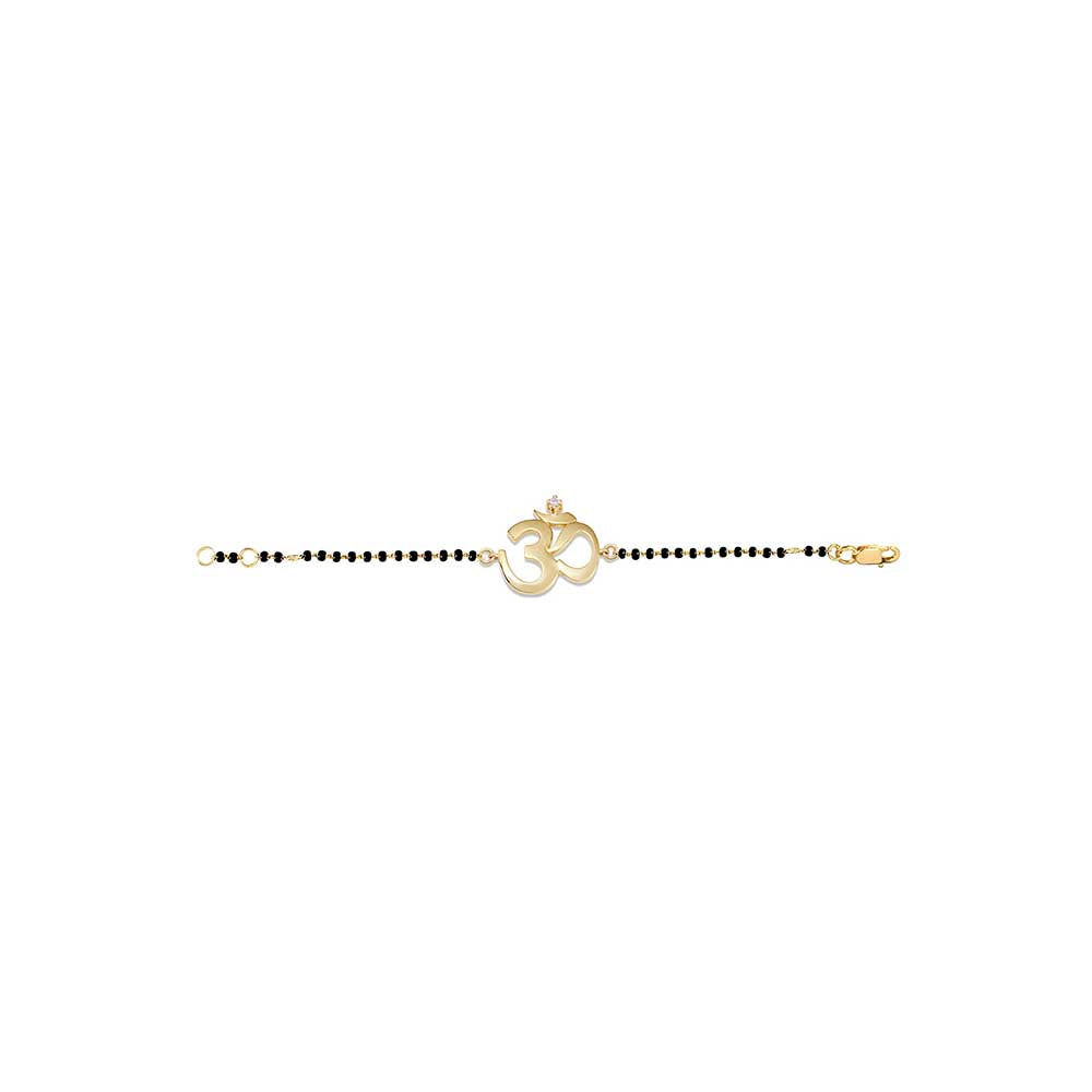 Kaj Fine Jewellery OM Single Diamond Nazar Bracelet in 14KT Yellow Gold