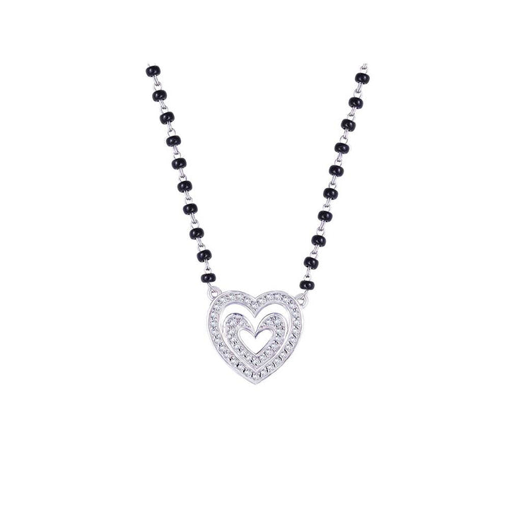 Kaj Fine Jewellery Heart Diamond Nazar Bead Pendant in 18KT White Gold
