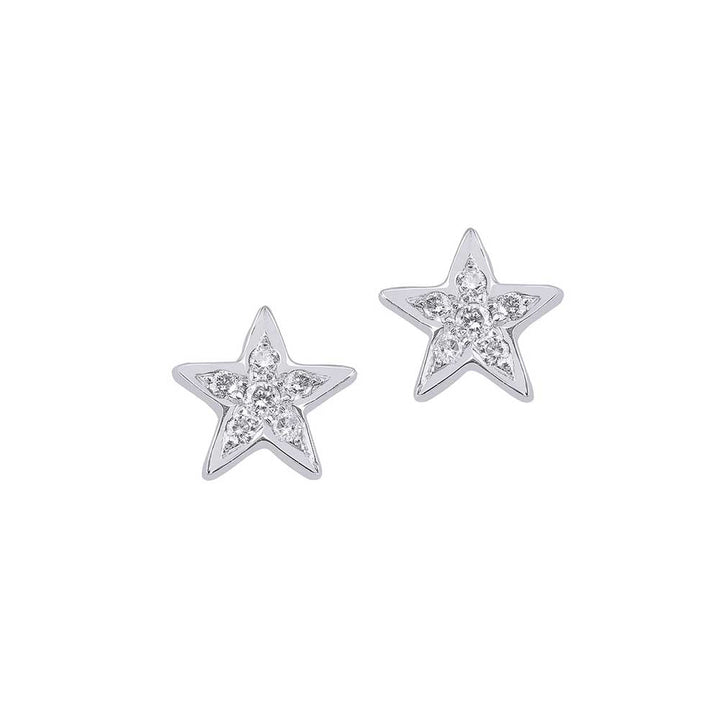 Kaj Fine Jewellery Star Diamond Studs in 14KT White Gold