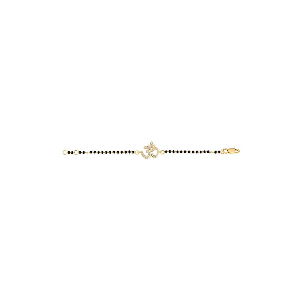 Kaj Fine Jewellery Baby OM Diamond Nazar Bracelet Bead in 14KT Yellow Gold